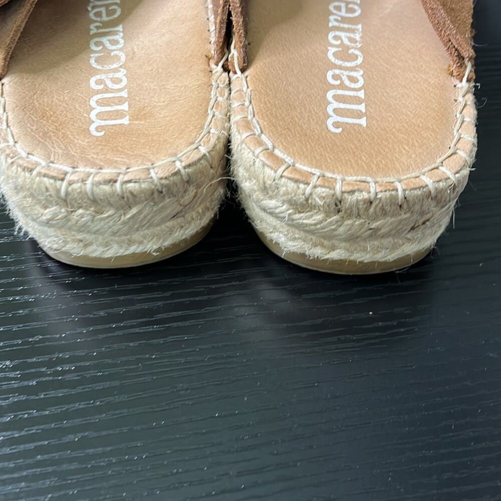 Macarena Brown Suede Slide Sandals - Picture 4 of 9